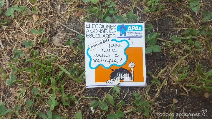Pegatinas de colecci&oacute;n: Pegatina elecciones a consejos escolares mayo 86
