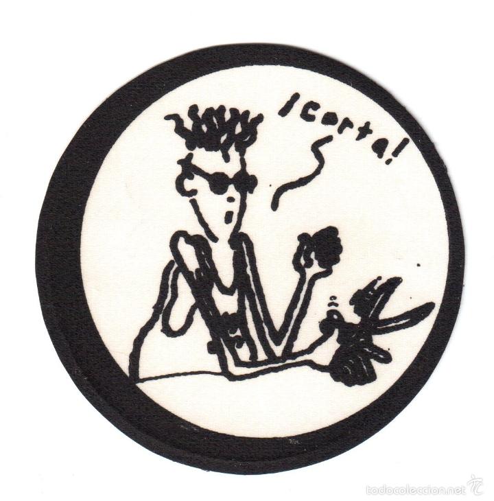 Pegatinas de colecci&oacute;n: pegatina adhesiva de tela fido dido ( 8 cm de diametro )