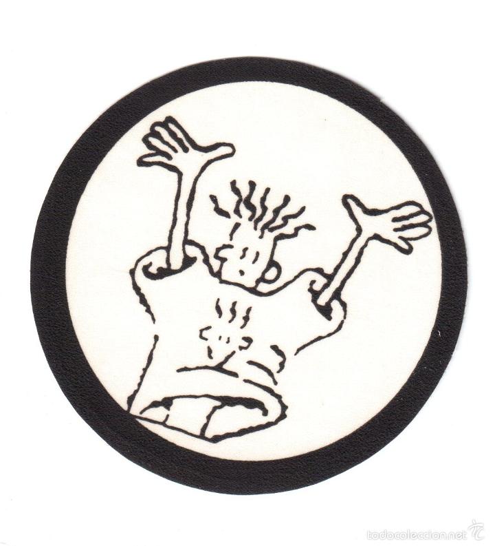 Pegatinas de colecci&oacute;n: pegatina adhesiva de tela fido dido ( 8 cm de diametro )