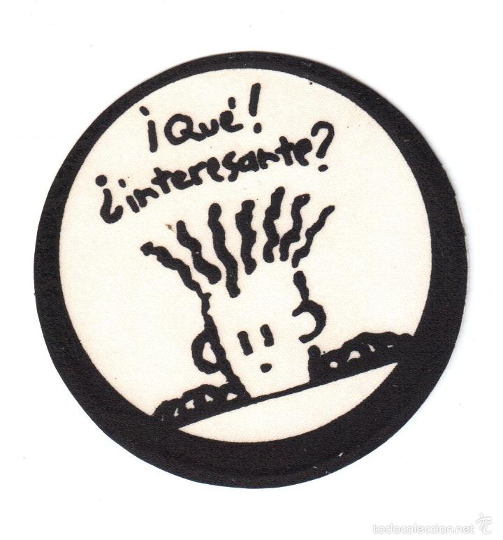 Pegatinas de colecci&oacute;n: pegatina adhesiva de tela fido dido ( 8 cm de diametro )