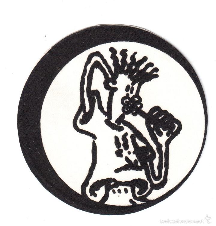 Pegatinas de colecci&oacute;n: pegatina adhesiva de tela fido dido ( 8 cm de diametro )