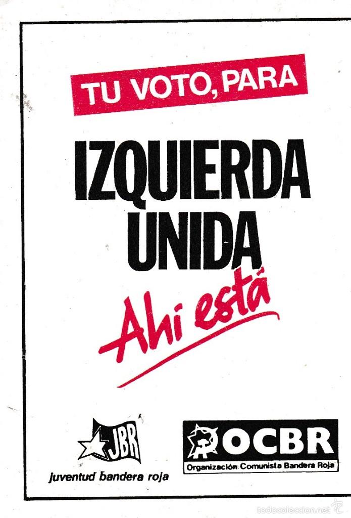 Pegatinas de colecci&oacute;n: Pegatina, pegatinas, adhesivo, adhesivos. OCBR Elecciones Generales 1986