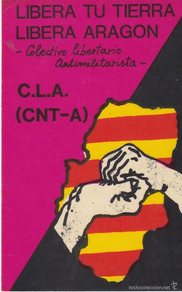 Pegatinas de colecci&oacute;n: Pegatina, pegatinas, adhesivo, adhesivos. CNT Arag&oacute;n (futura CGT), 1984