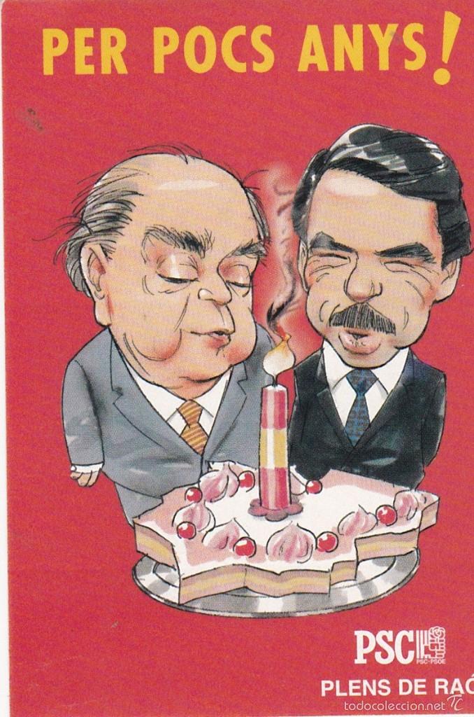 Pegatinas de colecci&oacute;n: Pegatina, pegatinas, adhesivo, adhesivos. PSC contra pacto Aznar-Pujol (1997)