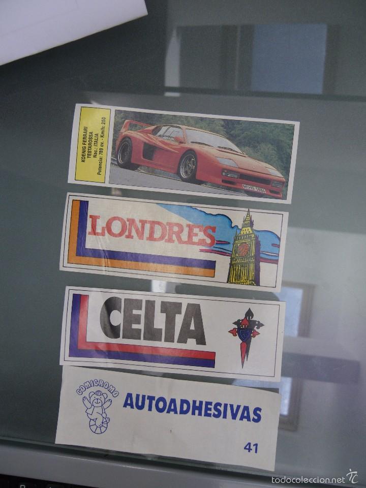 Pegatinas de colecci&oacute;n: 3 autoadhesivas, de COMICROMO, (1 repetido)