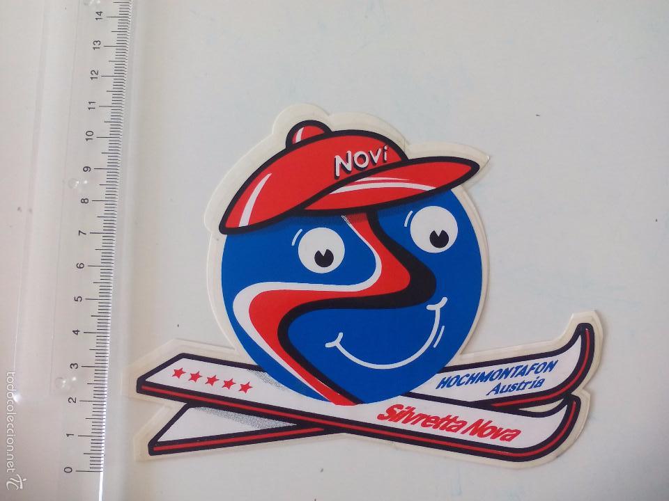 Pegatinas de colecci&oacute;n: Silvretta Nova. Hochmontafon Austria. Novi. Ski, Esqui. PEGATINA SIN PEGAR, ADHESIVO. Calca. Sticker