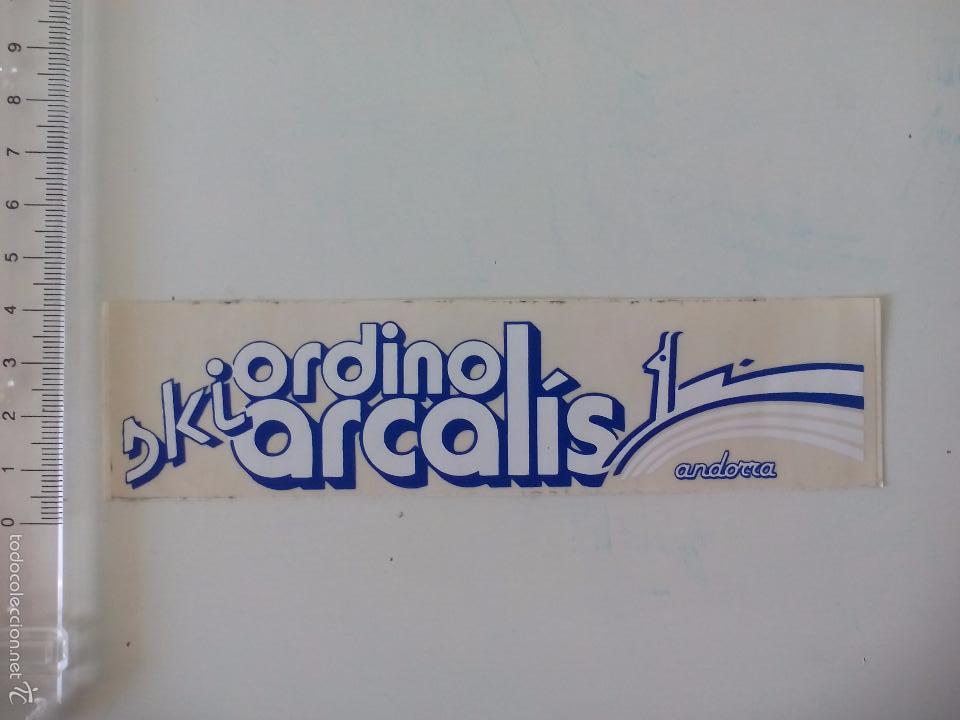 Pegatinas de colecci&oacute;n: Ski Ordinol Arcolis. Andorra PEGATINA SIN PEGAR ADHESIVO Calca Sticker