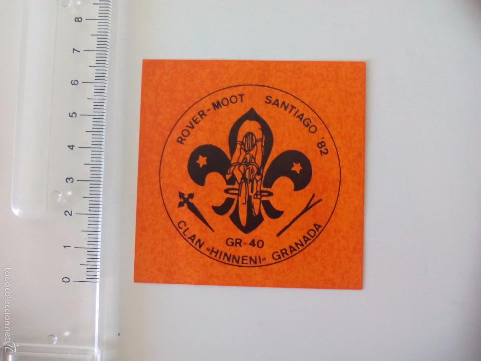 Pegatinas de colecci&oacute;n: Rover-Moot Santigo 82. GR-40 Clan Hinneni Granada.Boy Scout - Scouts 1982 PEGATINA ADHESIVO. Sticker