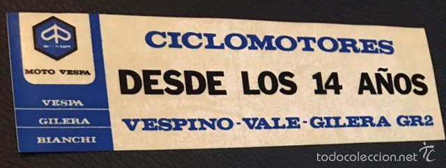 Pegatinas de colecci&oacute;n: antigua pegatina a&ntilde;os 80 de ciclomotores vespino moto vespa vale gilera gr2