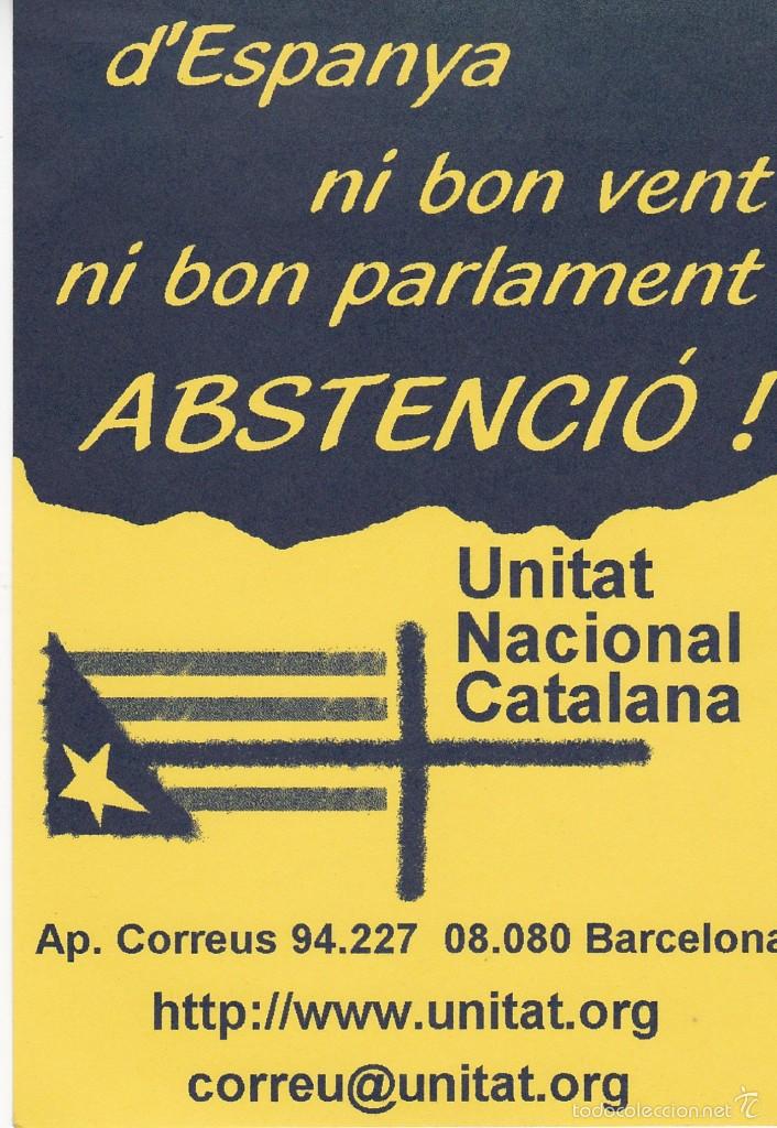 Autocollants de collection: Pegatina, pegatinas, adhesivo, adhesivos. UNITAT NACIONAL CATALANA ELEC. GENERALES 2008