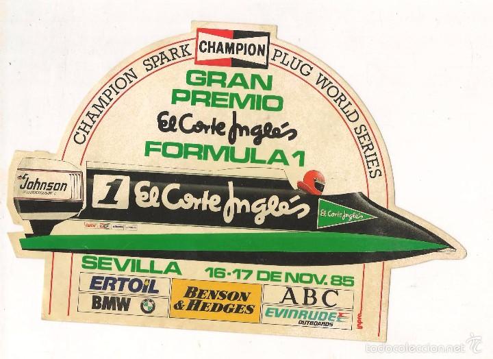 Pegatinas de colecci&oacute;n: PEGATINA ADHESIVA: GRAN PREMIO EL CORTE INGL&Eacute;S FORMULA 1.  (P/D76)