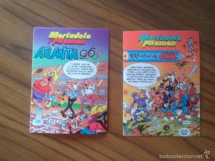 Pegatinas de colecci&oacute;n: PEGATINAS MORTADELO Y FILEM&Oacute;N. DOS PORTADAS DE COMICS. SIN UTILIZAR. RARA. BUEN ESTADO