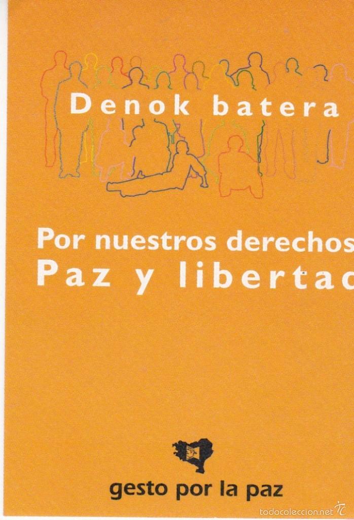 Pegatinas de colecci&oacute;n: Pegatina, pegatinas, adhesivo, adhesivos. GESTO POR LA PAZ A&Ntilde;OS 90