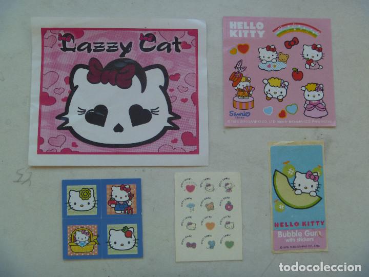 Pegatinas de colecci&oacute;n: LOTE DE 5 PEGATINAS DE HELLO KITTY DISTINTAS COLECCIONES : CHICLE, ETC