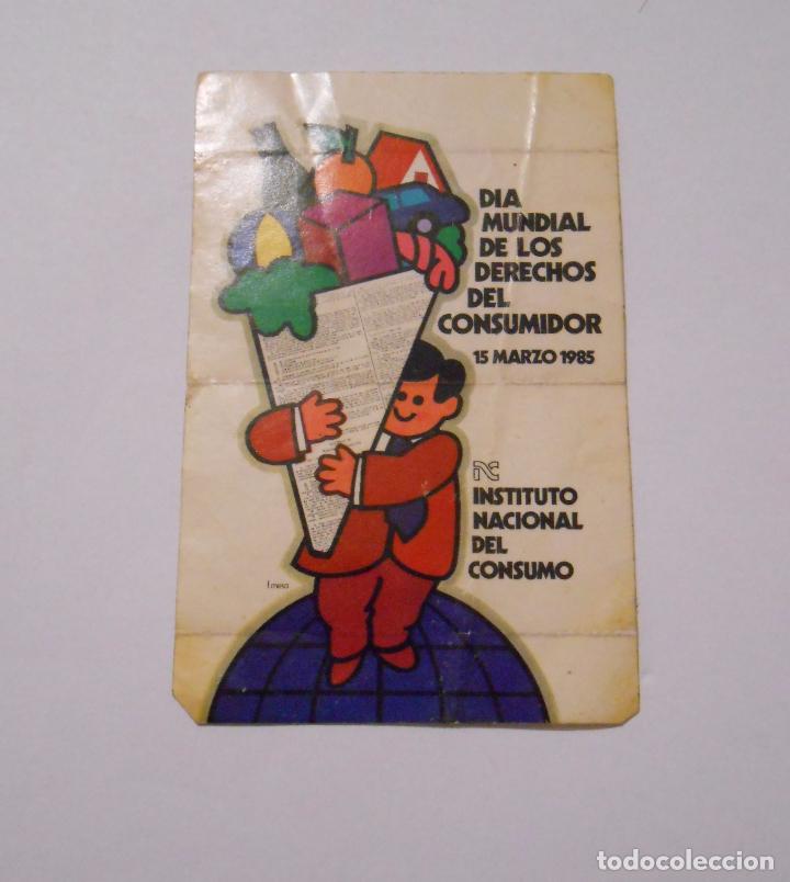Pegatinas de colecci&oacute;n: PEGATINA DIA MUNDIAL DE LOS DERECHOS DEL CONSUMIDOR. 15 MARZO 1985. TDKP7