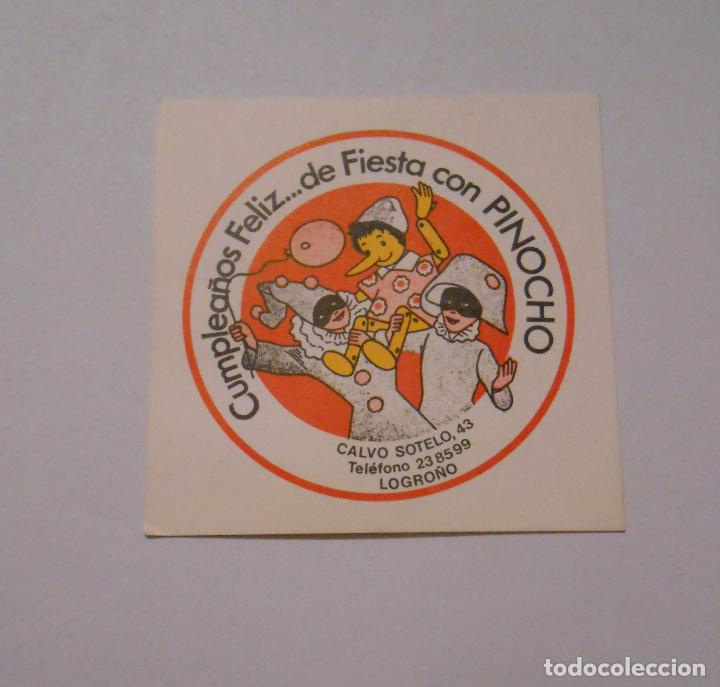 Pegatinas de colecci&oacute;n: PEGATINA CUMPLEA&Ntilde;OS FELIZ DE FIESTA CON PINOCHO. LOGRO&Ntilde;O. TDKP7