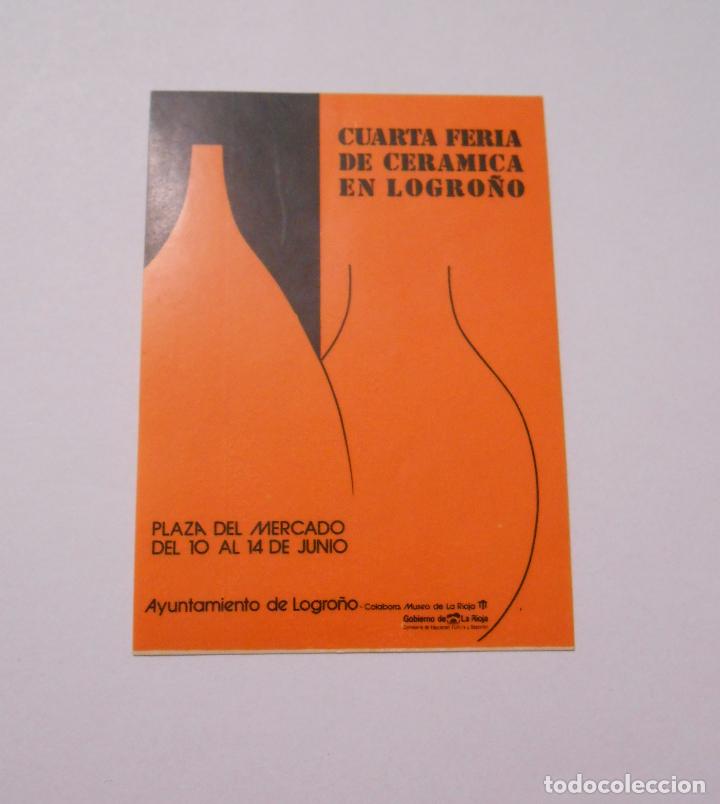 Pegatinas de colecci&oacute;n: PEGATINA CUARTA FERIA DE CERAMICA EN LOGRO&Ntilde;O. SAN BERNABE. TDKP7