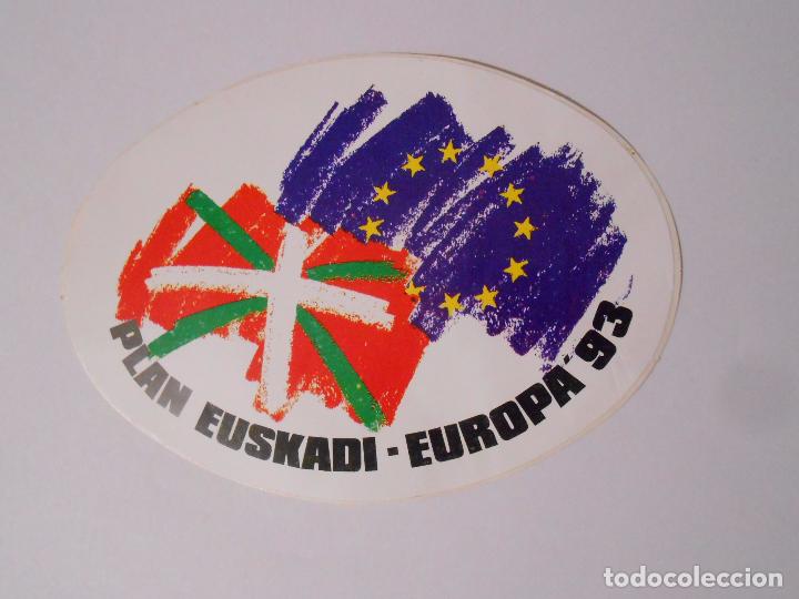 Pegatinas de colecci&oacute;n: PEGATINA PLAN EUSKADI EUROPA 1993. TDKP7