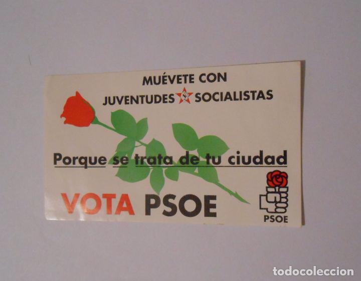Pegatinas de colecci&oacute;n: PEGATINA PSOE. PORQUE SE TRATA DE TU CIUDAD. MUEVETE CON JUVENTUDES SOCIALISTAS. TDKP7