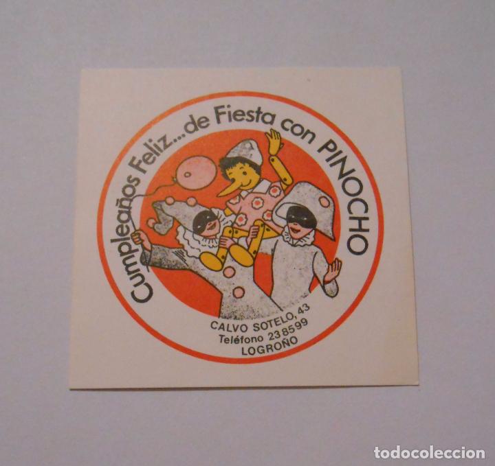 Autocolantes de cole&ccedil;&atilde;o: PEGATINA CUMPLEA&Ntilde;OS FELIZ DE FIESTA CON PINOCHO. LOGRO&Ntilde;O. TDKP7