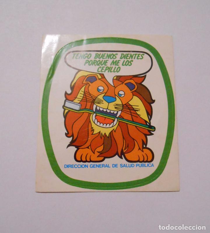Autocollants de collection: PEGATINA TENGO BUENOS DIENTES PORQUE ME LOS CEPILLO. DIRECCION GENERAL DE LA SALUD PUBLICA. TDKP7