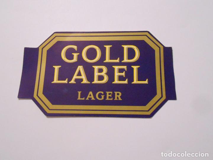 Autocolantes de cole&ccedil;&atilde;o: PEGATINA ADHESIVO GOLD LABEL LAGER. TDKP8