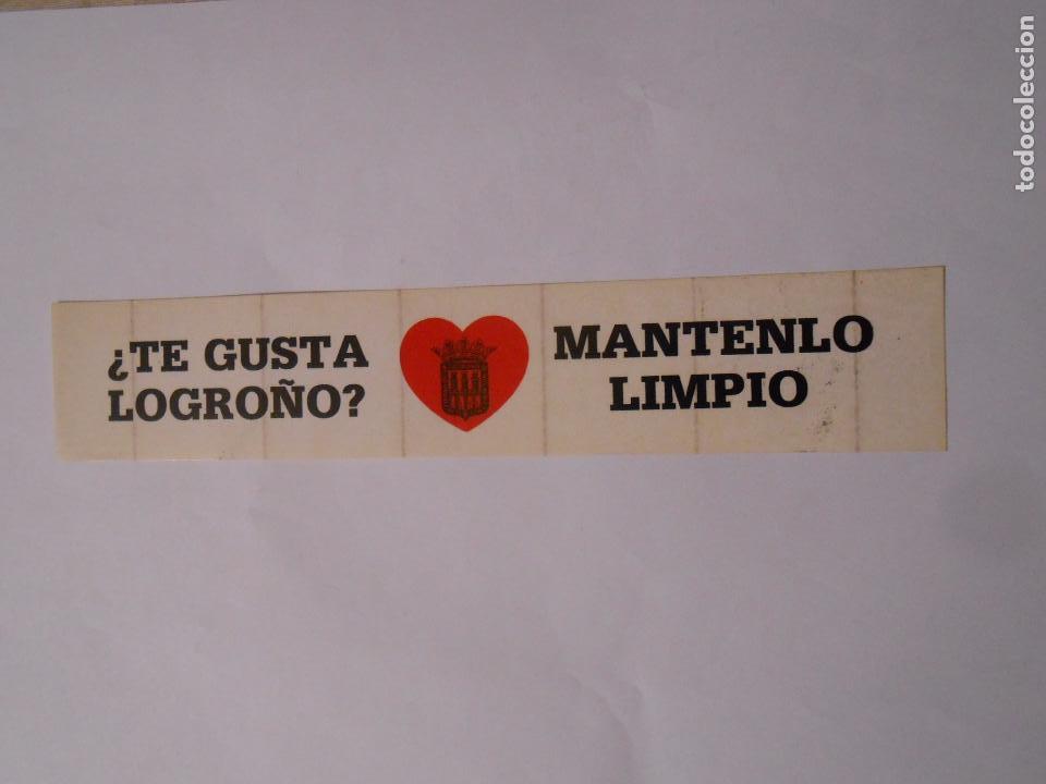 Pegatinas de colecci&oacute;n: PEGATINA ADHESIVO &iquest;TE GUSTA LOGRO&Ntilde;O? MANTENLO LIMPIO. TDKP8