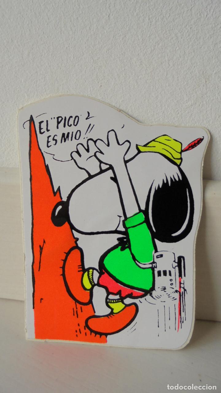 Pegatinas de colecci&oacute;n: pegatina de Snoopy de los 90, escalada, monta&ntilde;a