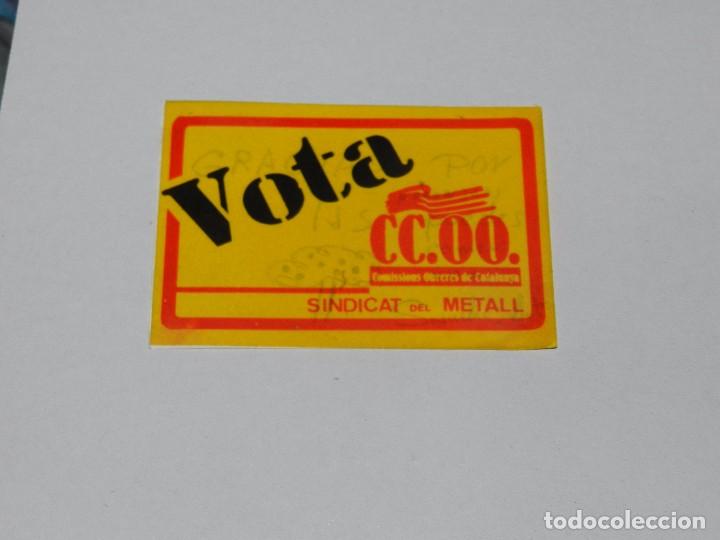 Pegatinas de colecci&oacute;n: (A1456) PEGATINA POLITICA - CC.OO. SINDICAT DEL METALL