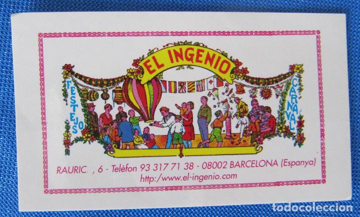 Pegatinas de colecci&oacute;n: PEGATINA EL INGENIO. F&Aacute;BRICA DE ART&Iacute;CULOS PARA FIESTA. BARCELONA, SIN FECHA.