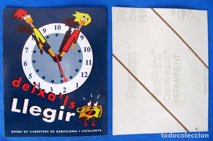 Pegatinas de colecci&oacute;n: PEGATINA DEIXA'LS LLEGIR. GREMI DE LLIBRETERS DE BARCELONA I CATALUNYA