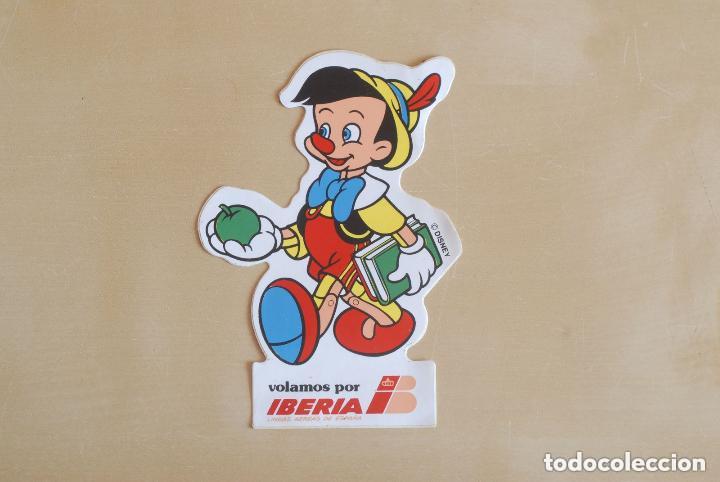 Pegatinas de colecci&oacute;n: Pegatina publicitaria de Iberia. Pinocho. A&ntilde;os 80.