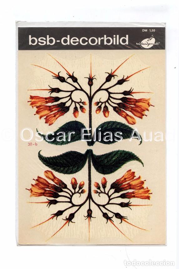 Pegatinas de colecci&oacute;n: Antigua calcoman&iacute;a de agua para decorar, en su embalaje original Marca bsb - decorbild, Modelo 311 b