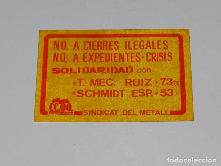 Pegatinas de colecci&oacute;n: (B171) PEGATINA POLITICA - CCOO METALL