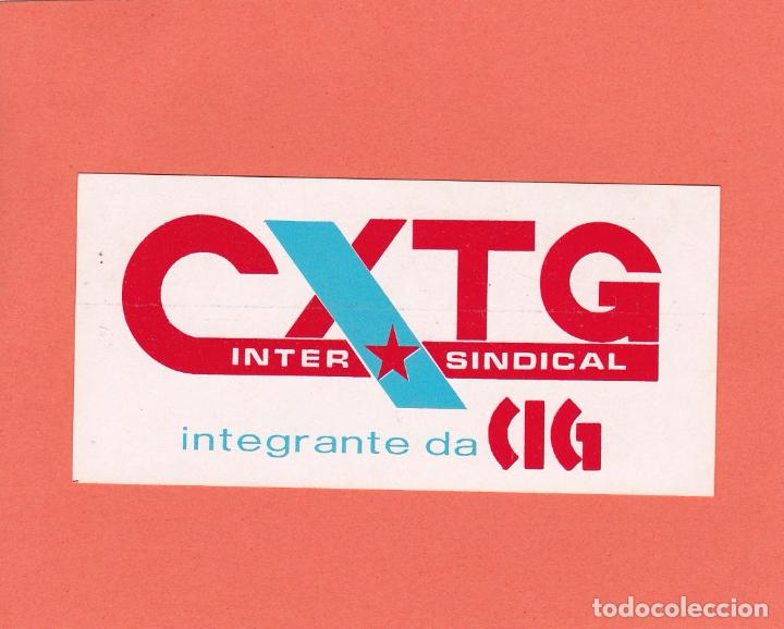 Pegatinas de colecci&oacute;n: PEGATINA SINDICAL. CXTG INTERSINDICAL. INTEGRANTE CIG - Foto 1