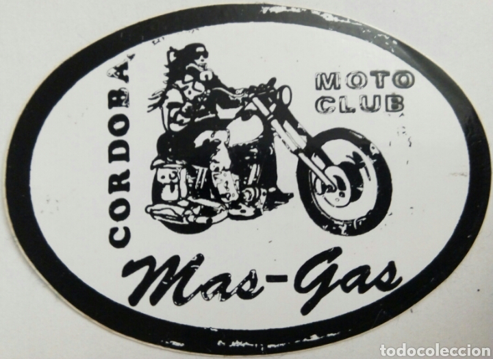 Autocollants de collection: PEGATINA MOTO CLUB  MAS GAS DE CORDOBA