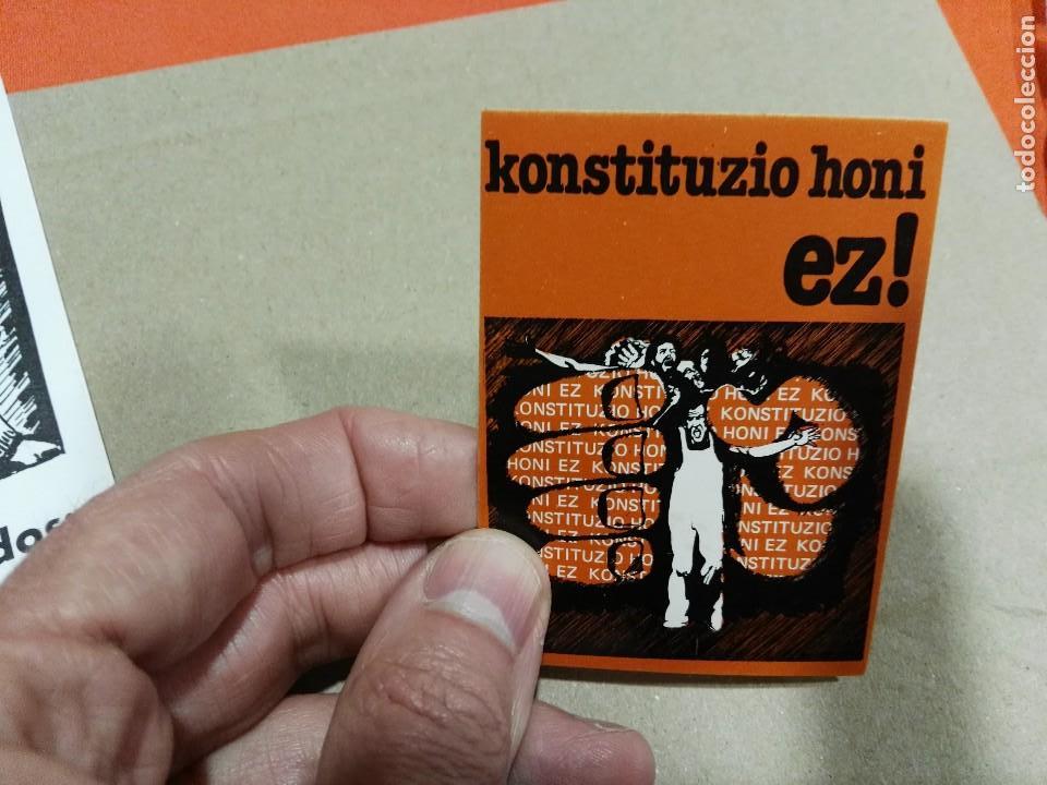 Pegatinas de colecci&oacute;n: Pegatina en euskera no a esta constitucion