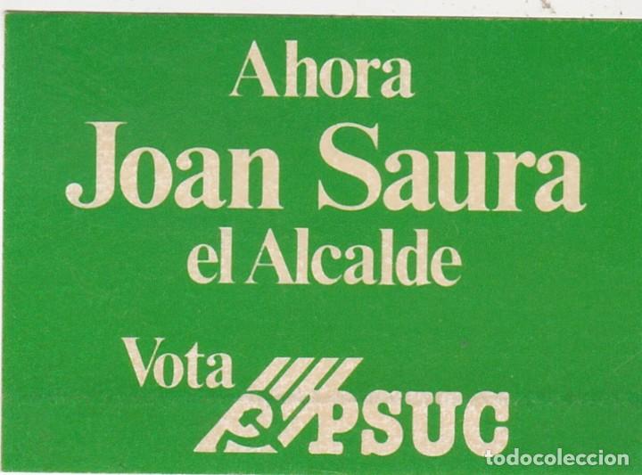 Autocolantes de cole&ccedil;&atilde;o: Pegatina, pegatinas, adhesivo. psuc municipales 1983 l'hospitalet