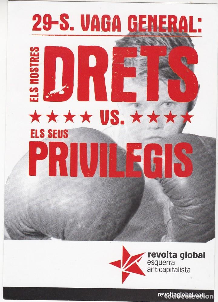 Adesivi di collezione: Pegatina, pegatinas, adhesivo, adhesivos. REVOLTA GLOBAL (ex LCR) 2010 HUELGA GENERAL 29-S