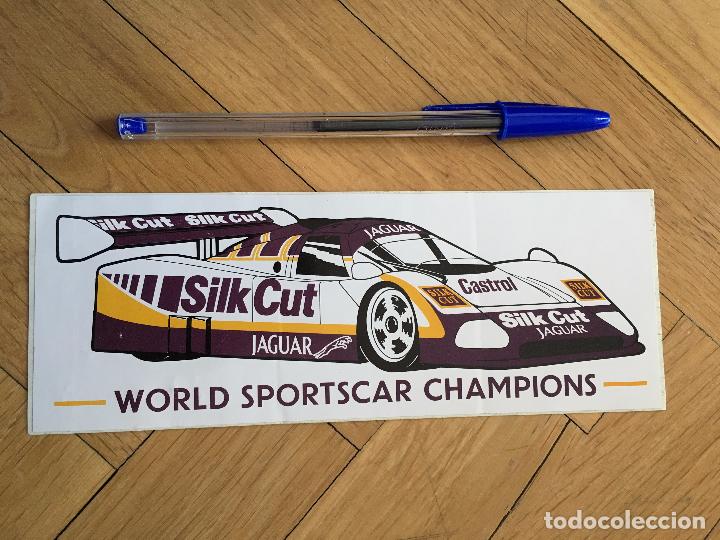 Pegatinas de colecci&oacute;n: P503 ANTIGUA PEGATINA ADHESIVO COCHE JAGUAR WORLD SPORTSCAR CHAMPIONS CASTROL SILK CUT