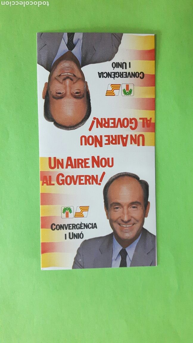 Pegatinas de colecci&oacute;n: ADHESIVO - PEGATINA POLITICA CONVERGENCIA I UNIO UN AIRE NOU AL GOVERN 1986