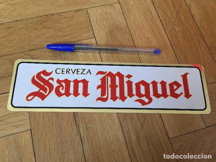 Pegatinas de colecci&oacute;n: ANTIGUA Y GRANDE PEGATINA ADHESIVO PUBLICIDAD CERVEZA SAN MIGUEL