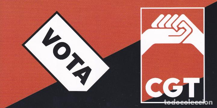 Pegatinas de colecci&oacute;n: PEGATINA SINDICAL. CGT. VOTA - Foto 1