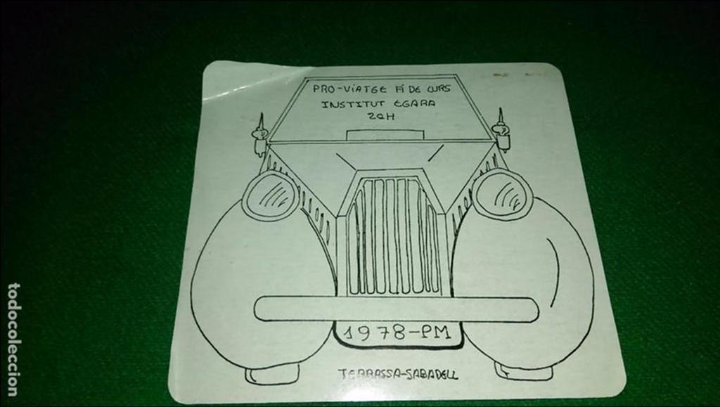 Pegatinas de colecci&oacute;n: ANTIGUA PEGATINA PRO-VIATGE FI DE CURS 2&ordm; H. INEM EGARA A&Ntilde;O 1978