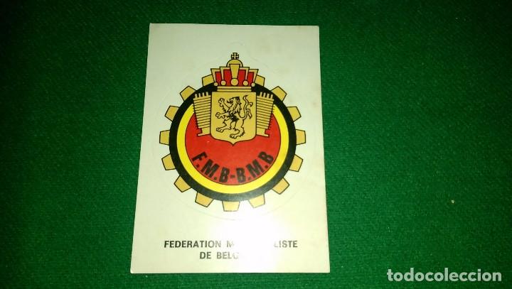 Pegatinas de colecci&oacute;n: ANTIGUA PEGATINA ESCUDO &laquo;FED&Eacute;RATION MOTOCYCLISTE DE B&Eacute;LGIQUE&raquo;