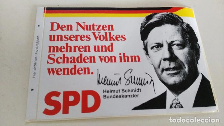 Pegatinas de colecci&oacute;n: pegatina politica alemana - helmut schmidt bundeskanzler