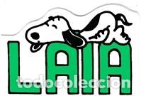 Pegatinas de colecci&oacute;n: PEGATINA ADHESIVO - SNOOPY - NOMBRE : LAIA  - A&Ntilde;OS 80 - NUEVO