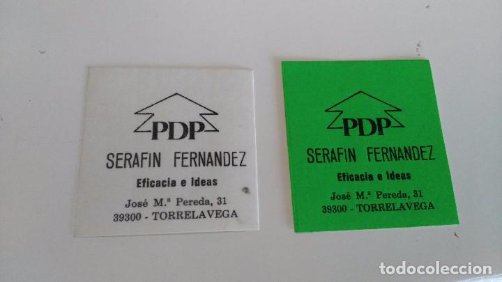 Autocollants de collection: DISPONIBLE SOLO LA BLANCA-pegatina politica de cantabria - pdp - serafin fernandez - eficacias ideas