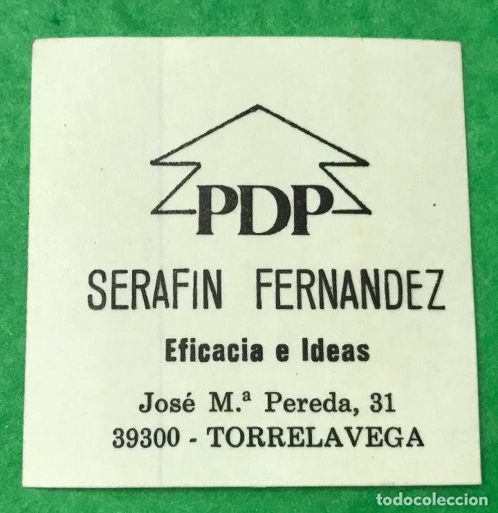 Pegatinas de colecci&oacute;n: Pegatina pol&iacute;tica del PDP - Seraf&iacute;n Fern&aacute;ndez - Eficacia e Ideas - Torrelavega - CANTABRIA - A&ntilde;os 80