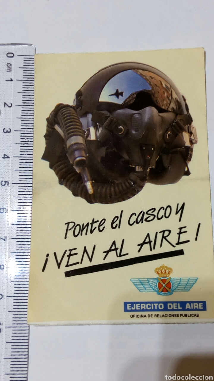 Pegatinas de colecci&oacute;n: Pegatina publicitaria del ej&eacute;rcito del aire. Ponte el casco y ven al aire. Sin pegar